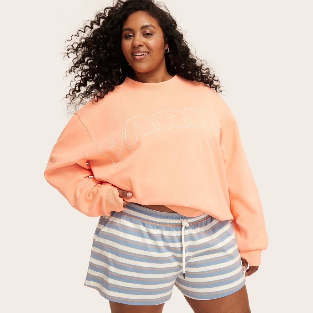 Parke Target Women's L/XL Mockneck Pullover Sweatshirt Peach Orange Large/Extra - Picture 9 of 12